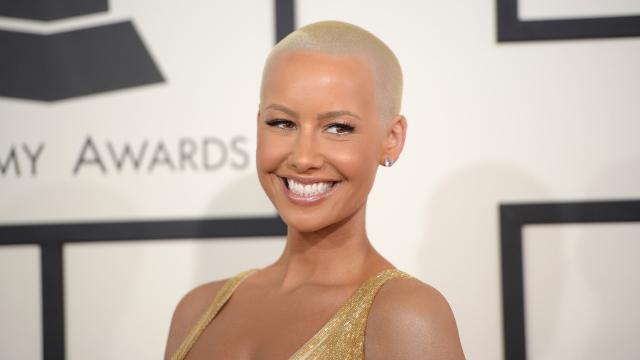 In this file photo from January 2014, Amber Rose arrives on the red carpet for the 56th Grammy Awards at the Staples Center in Los Angeles. (AFP/Getty Images)