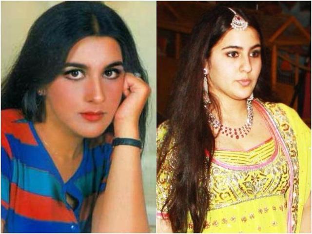Actor Amrita Singh and her daughter with former husband Saif Ali Khan, Sara.
