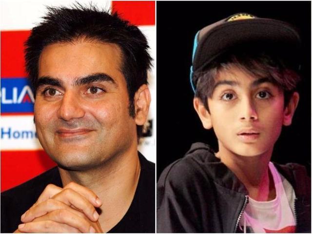 Arbaaz Khan and his son with Malaika Arora Khan, Arhaan.