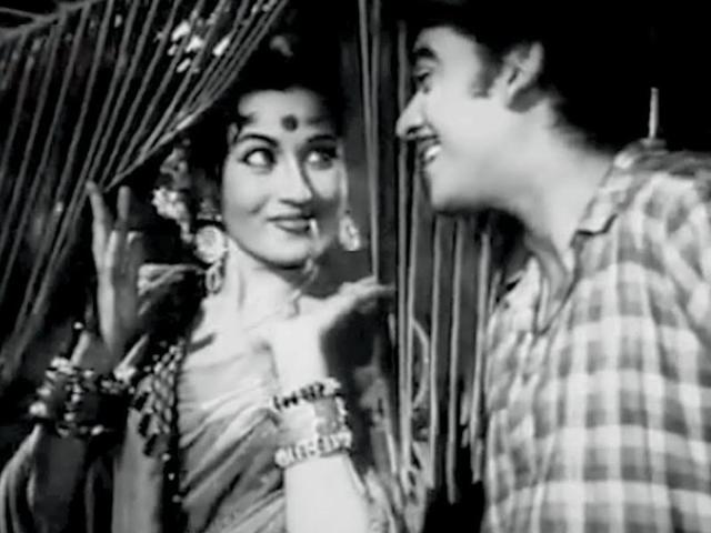 Kishore Kumar and Madhubala in a song from Half Ticket (1962). (Youtube grab)