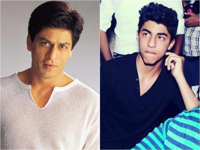 Bollywood king Shah Rukh Khan and his eldest son Aryan Khan.