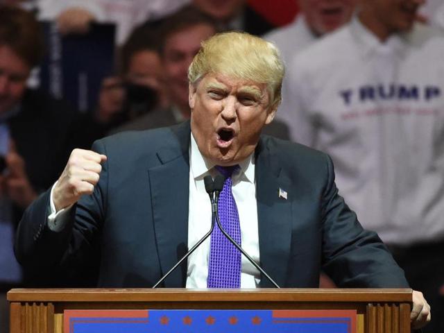 Republican presidential candidate Donald Trump speaks at a rally at the South Point Hotel & Casino. (AFP Photo) Republican presidential candidate Donald Trump speaks at a rally at the South Point Hotel & Casino. (AFP Photo)