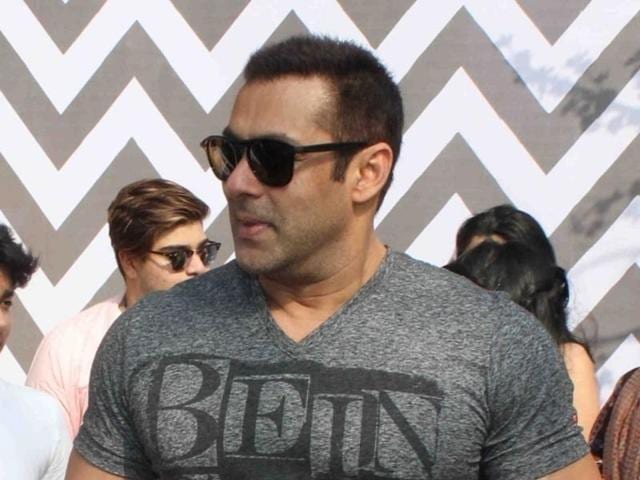 Salman Khan during Arpita Khan's baby shower ceremony in Mumbai on Feb 14.(IANS)