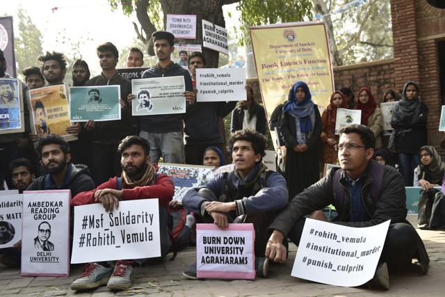 Now that Rohith has left a moving suicide note and that too he died in the process of their struggle for justice after expulsion, the issue has rocked the nation. (Saumya Khandelwal/ Hindustan Times) Now that Rohith has left a moving suicide note and that too he died in the process of their struggle for justice after expulsion, the issue has rocked the nation. (Saumya Khandelwal/ Hindustan Times)