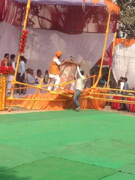 The main stage, however, remained intact. (Hindustan Times) The main stage, however, remained intact. (Hindustan Times)