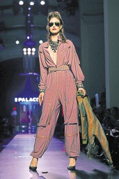 We spotted a lot of jumpsuits at the Haute Couture week in Paris, France, with shimmer being the common thread. Designer Jean-Paul Gaultier’s version was blingy and baggy, with zip details. The waist was defined with the help of a belt A model presents a creation by Jean-Paul Gaultier during the 2016 spring/summer Haute Couture collection on January 27, 2016 in Paris. (AFP)
