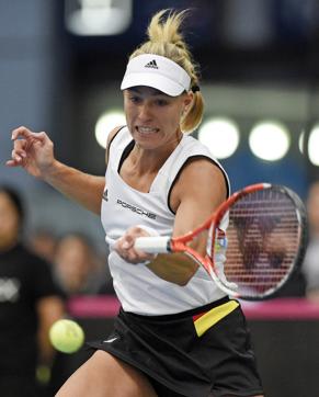 Angelique Kerber of Germany lost in straight sets against Zheng Saisai at the Qatar Open. (AP Photo/Jens Meyer) (AP) Angelique Kerber of Germany lost in straight sets against Zheng Saisai at the Qatar Open. (AP Photo/Jens Meyer) (AP)