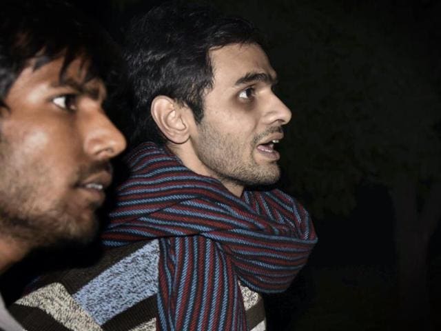 The Delhi Police interrogated Jawaharlal Nehru University students Umar Khalid and Anirban Bhattacharya, who have been booked on charges of sedition, in the wee hours on Wednesday and asked them about the sequence of events that took place on February 9. (Hindustan Times) The Delhi Police interrogated Jawaharlal Nehru University students Umar Khalid and Anirban Bhattacharya, who have been booked on charges of sedition, in the wee hours on Wednesday and asked them about the sequence of events that took place on February 9. (Hindustan Times)