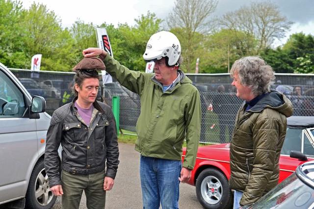 From left to right: Richard Hammond, Jeremy Clarkson and James May doing their thing on an episode of Top Gear. (BBC) From left to right: Richard Hammond, Jeremy Clarkson and James May doing their thing on an episode of Top Gear. (BBC)