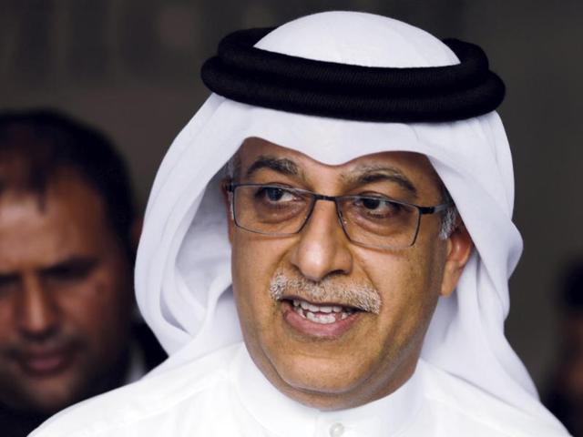 A file photo of Asian Football Confederation President Sheikh Salman leaving the AFC Congress in Manama.(AP Photo)