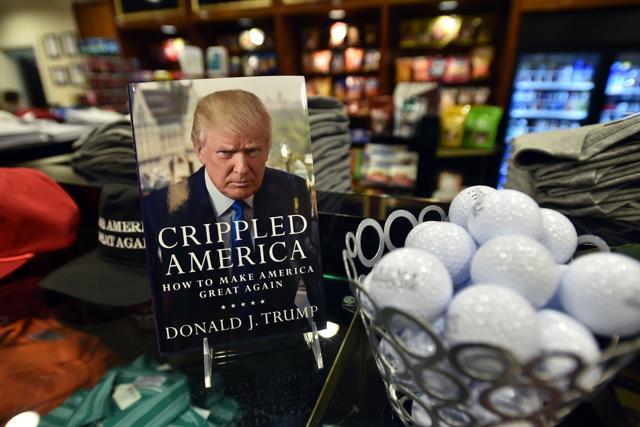 Donald Trump's book is seen for sale at a shop inside the Trump International Hotel in Las Vegas, Nevada . (AFP) Donald Trump's book is seen for sale at a shop inside the Trump International Hotel in Las Vegas, Nevada . (AFP)