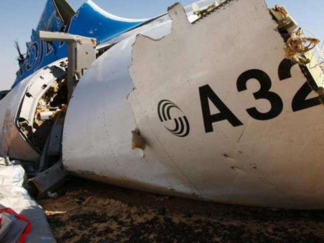A handout picture shows the wreckage of an A321 Russian airliner in Wadi al-Zolomat, a mountainous area of Egypt's Sinai Peninsula. (AFP Photo) A handout picture shows the wreckage of an A321 Russian airliner in Wadi al-Zolomat, a mountainous area of Egypt's Sinai Peninsula. (AFP Photo)