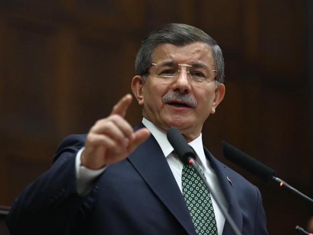 Turkish Prime Minister Ahmet Davutoglu addresses his lawmakers in Ankara. (AP) Turkish Prime Minister Ahmet Davutoglu addresses his lawmakers in Ankara. (AP)