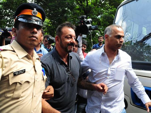 It would come as a relief for the Dutt family, which has undergone the ordeal of seeing Sanjay Dutt walk in and out of police stations.(HT Photo)