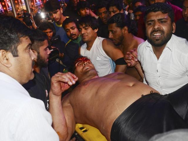 The nature of  his injuries were unknown, but organisers said that foreign fighters were responsible. (Rohit Umrao / HT Photo) 