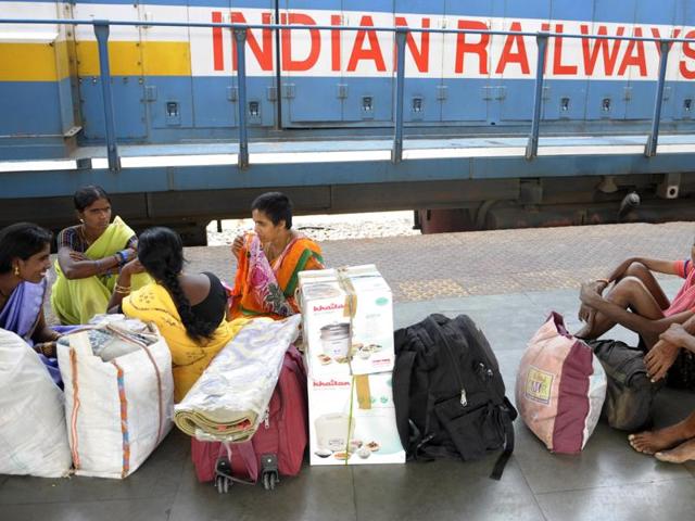 Indian passengers walk past stationary trains at platforms of Secunderabad Railway Station in Hyderabad on February 25, 2016, as Railways Minister Suresh Prabhu presentsed the rail budget in the Parliament House in New Delhi. (AFP) Indian passengers walk past stationary trains at platforms of Secunderabad Railway Station in Hyderabad on February 25, 2016, as Railways Minister Suresh Prabhu presentsed the rail budget in the Parliament House in New Delhi. (AFP)