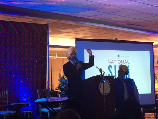 “We, Sikhs, need to change the narrative and present the correct image of who we are, showcasing how we are totally integrated in the American society and not only as victims,” said Rajwant Singh, co-founder of National Sikh Campaign, who presented the overview of the campaign and appealed to the audience to donate for the cause. (Photo courtesy: sikh24.com) “We, Sikhs, need to change the narrative and present the correct image of who we are, showcasing how we are totally integrated in the American society and not only as victims,” said Rajwant Singh, co-founder of National Sikh Campaign, who presented the overview of the campaign and appealed to the audience to donate for the cause. (Photo courtesy: sikh24.com)