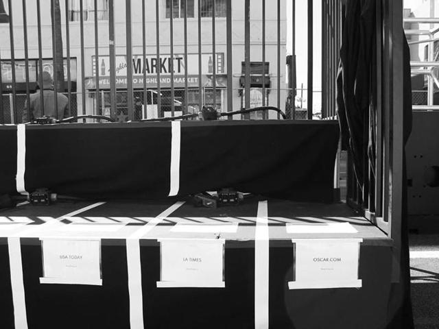 Press stations made ready for journalists and cameramen. (Facebook) 
