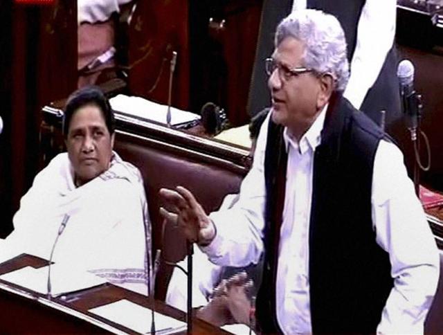 CPI(M) general secretary Sitaram Yechury speaks in Rajya Sabha, in New Delhi. (PTI Photo) CPI(M) general secretary Sitaram Yechury speaks in Rajya Sabha, in New Delhi. (PTI Photo)