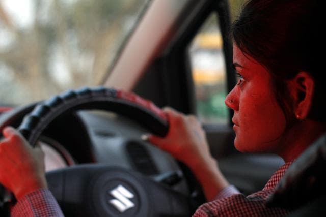 Besides driving, the women are given training in self-defence by women constables.(Sanchit Khanna/HT Photos)