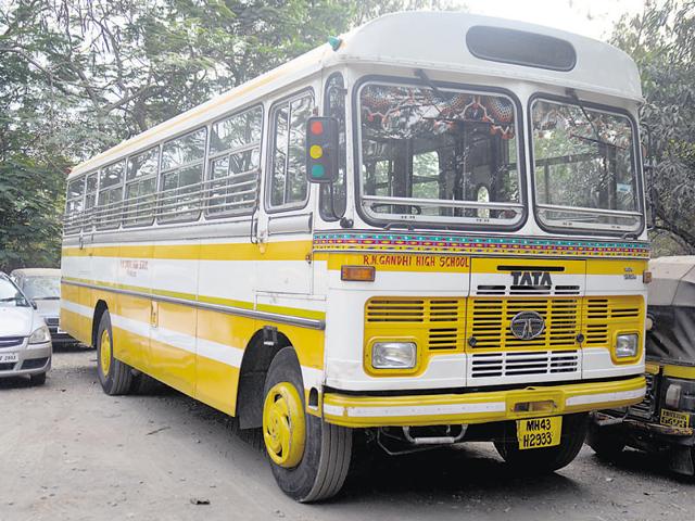 The boy was knocked down by a school bus at Ghatkopar.(Prashant Waydande)