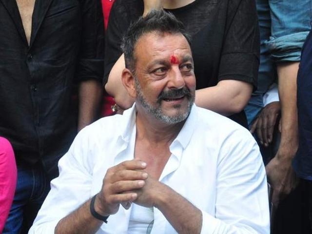 Sanjay Dutt who was released from Pune's Yerwada Jail after completing his jail term addresses a press conference in Mumbai.(IANS)