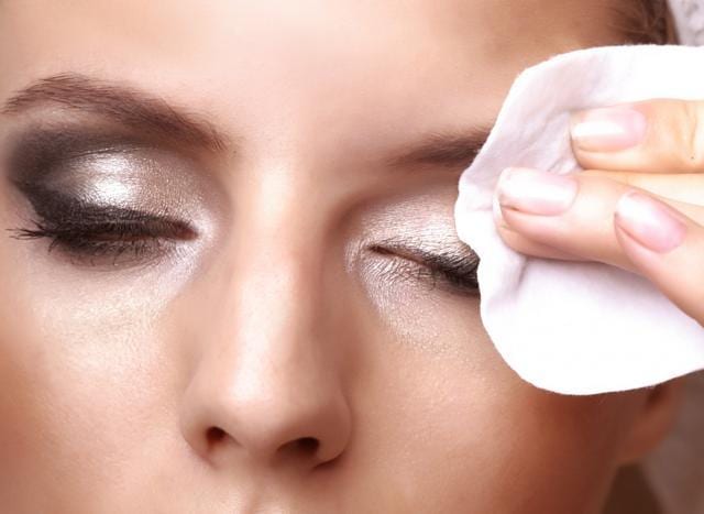 You can get crow’s feet, i.e. fine lines around the corners of your eye, if you stretch your skin while applying makeup. (YouTube) You can get crow’s feet, i.e. fine lines around the corners of your eye, if you stretch your skin while applying makeup. (YouTube)