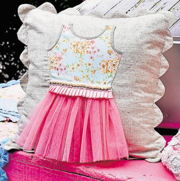 Have an frock from your childhood lying around? Stitch it on a cushion and bring your old memories back to life.