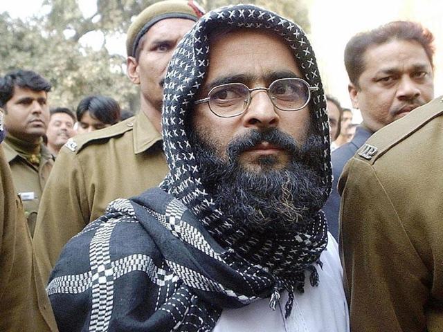 File photo of Afzal Guru who was hanged in 2011 for his role in the 2001 Parliament attack.(AFP File Photo)