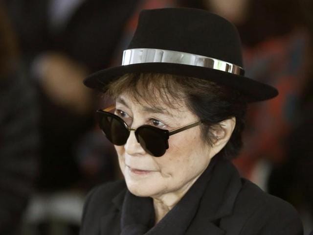 Yoko Ono was hospitalized on her doctor’s recommendation, with what appeared to be “just an advanced case of the flu”, her spokesman said.(AP)