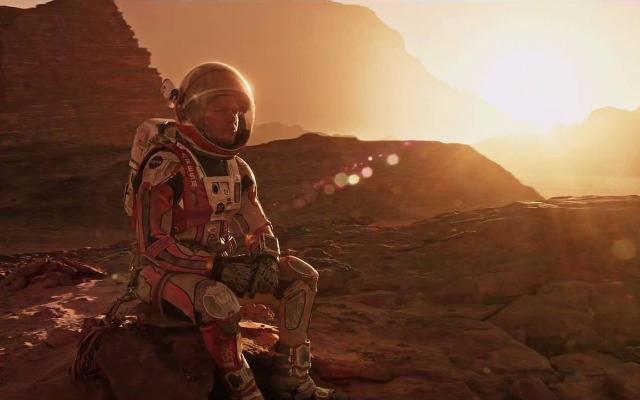 In the film, when astronauts blast off from the planet Mars, they leave behind Mark Watney (Matt Damon), presumed dead after a fierce storm. With only a meager amount of supplies, the stranded visitor must utilize his wits and spirit to find a way to survive on the hostile planet. (Tumblr) In the film, when astronauts blast off from the planet Mars, they leave behind Mark Watney (Matt Damon), presumed dead after a fierce storm. With only a meager amount of supplies, the stranded visitor must utilize his wits and spirit to find a way to survive on the hostile planet. (Tumblr)