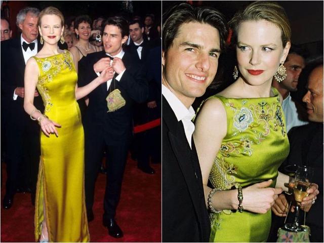 Despite a couple of her looks now seeming a little bit dated, Nicole Kidman has turned heads in an iconic dress at a number of Oscar ceremonies. The Grace of Monaco actress more than pulled off her bright-colored John Galliano for Christian Dior dress in 1997, accompanied by her then-husband, Tom Cruise. (Pinterest)