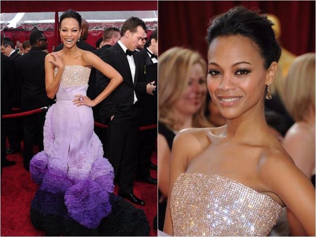 The Avatar actor Zoe Salanda took a chance in 2010 on this bold design straight off the Givenchy Couture runway and her risk totally paid off. (Pinterest)