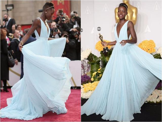 Oh and Lupita Nyong’O! The 12 Years a Slave star hit it out of the park with her Cinderella-like Prada gown in 2014, also winning the Best Supporting Actress Oscar that year for her work in the Steve McQueen-directed film. (Pinterest)