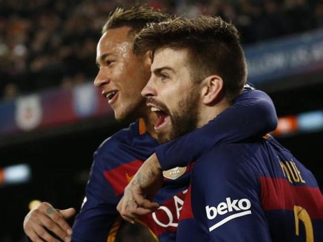 Barcelona defender Gerard Pique is confident that his teammate and star striker Neymar will never join arch-rivals Real Madrid.(Reuters Photo)