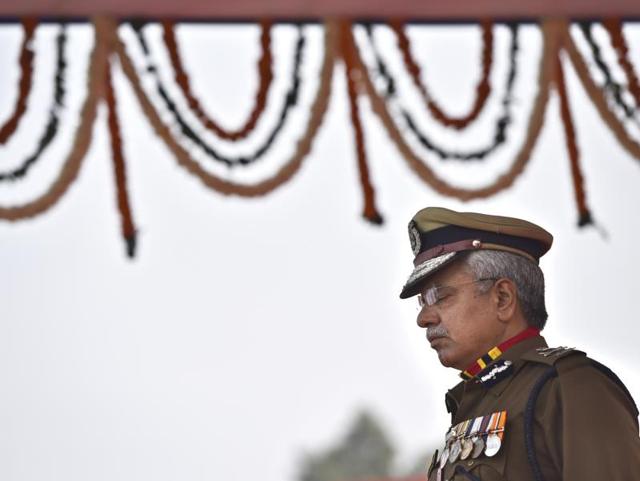 Bassi retired from the Delhi Police on Monday after a thirty-nine year long stint with the force. (Arun Sharma/HT Photo) 