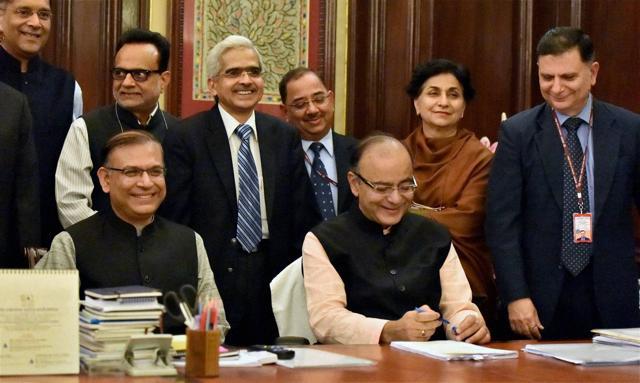 Finance minister Arun Jaitley gives final touches to the Union Budget 2016-17 at North Block in New Delhi. (PTI Photo) Finance minister Arun Jaitley gives final touches to the Union Budget 2016-17 at North Block in New Delhi. (PTI Photo)