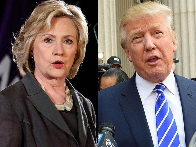 A combination photograph of US presidential election frontrunners Hilary Clinton and Donald Trump (Agencies) A combination photograph of US presidential election frontrunners Hilary Clinton and Donald Trump (Agencies)
