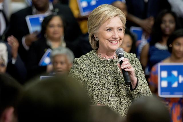 Democratic presidential candidate Hillary Clinton speaks at a rally to promote early voting ahead of Super Tuesday. (AP)