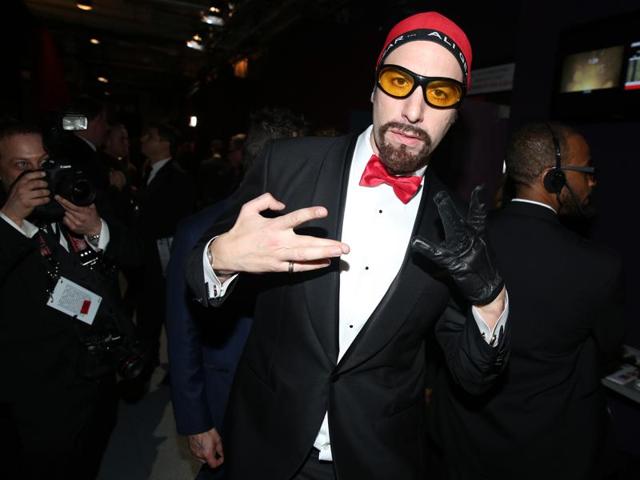 Sacha Baron Cohen appears backstage as the character Ali G at the Oscars. He made some hilarious jokes about the lack of diversity at this years’ awards. (AP) Sacha Baron Cohen appears backstage as the character Ali G at the Oscars. He made some hilarious jokes about the lack of diversity at this years’ awards. (AP)
