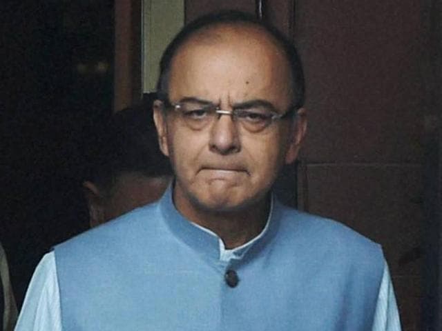 Union minister for finance Arun Jaitley during a post-Budget press conference in New Delhi on Monday.(PTI)