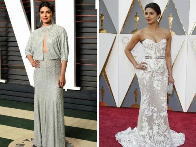 Whether the Vanity Fair after-party or the ginormous Oscar red carpet, Priyanka Chopra aced the game. She is right there among the stars who aced both the looks on Monday. (Agencies)