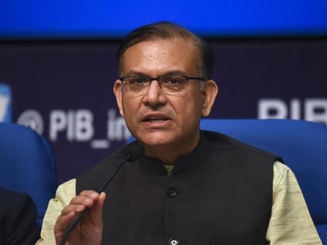 MoS Finance Jayant Sinha during a media interaction after Finance Minister Arun Jailey presented the Finance budget for the year 2016-17.(Vipin Kumar/ HT Photo) MoS Finance Jayant Sinha during a media interaction after Finance Minister Arun Jailey presented the Finance budget for the year 2016-17.(Vipin Kumar/ HT Photo)