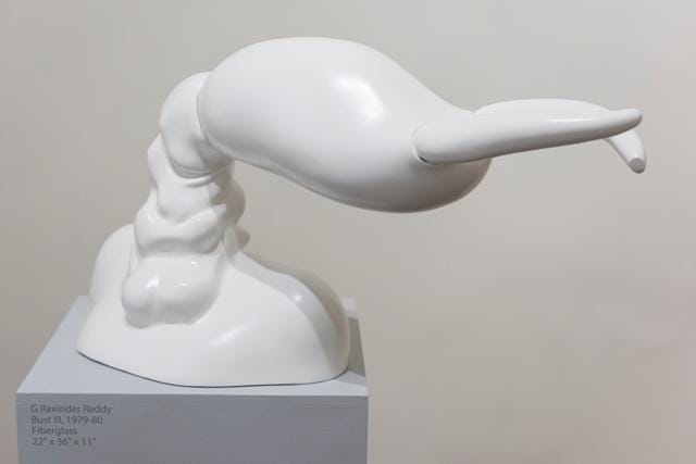 A fibreglass sculpture by G Ravinder Reddy (Photo: Aalok Soni/HT) A fibreglass sculpture by G Ravinder Reddy (Photo: Aalok Soni/HT)