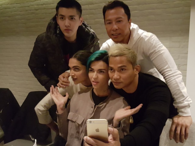 (From left) Deepika, Ruby Rose, Tony Jaa, Kris Wu and Donny Yen. Keep those pictures coming people. (Instagram) 