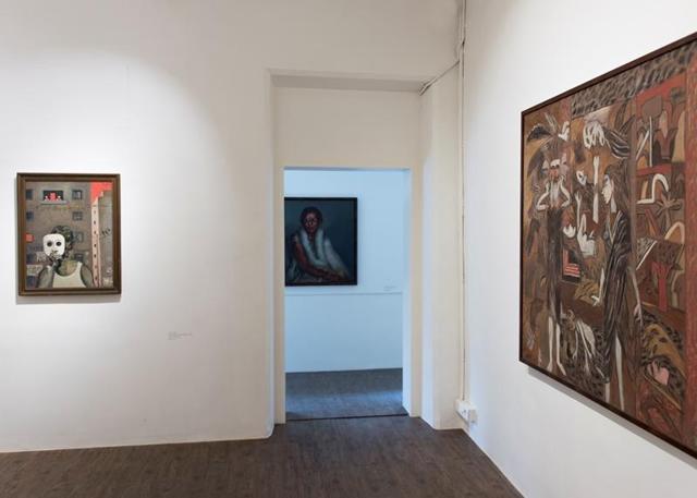 The space features modern and contemporary artwork by artists such as MF Husain and Atul Dodiya(Photo: Aalok Soni/HT) The space features modern and contemporary artwork by artists such as MF Husain and Atul Dodiya(Photo: Aalok Soni/HT)