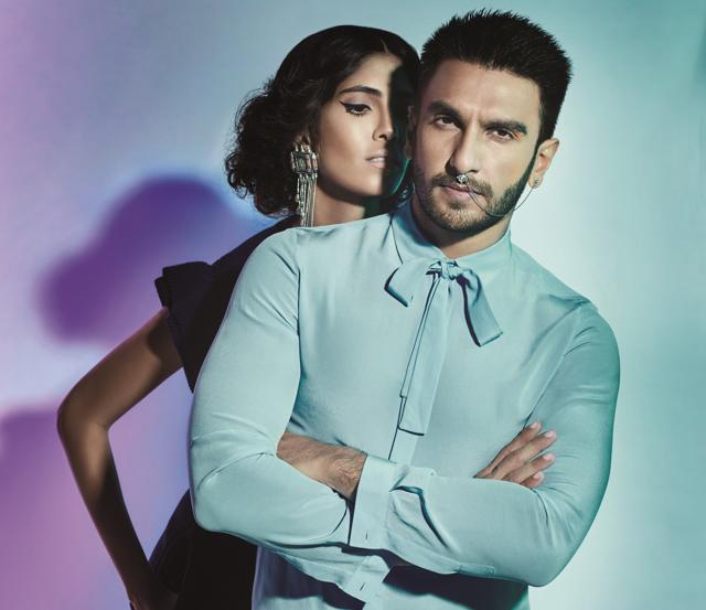 Ranveer Singh wearing a nose ring on the cover of L’Officiel India(Courtesy: L’Officiel India; photo: Vishesh Verma; styling: Aakanksha Jain, fashion editor, L’Officiel India)