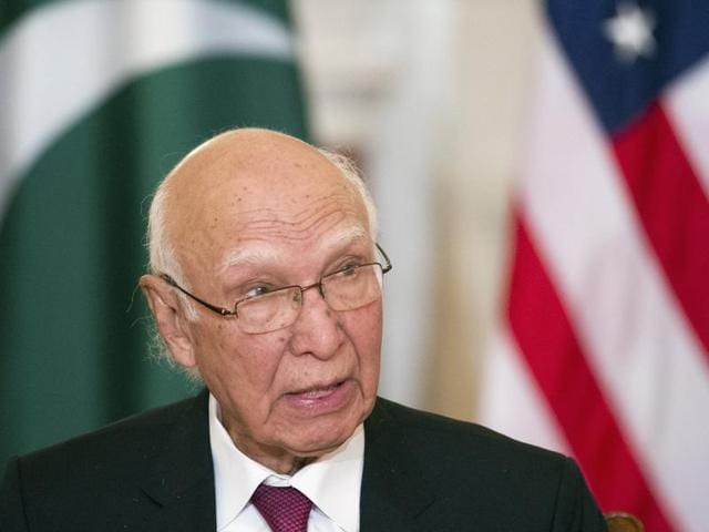 US Secretary of State John Kerry and Pakistan foreign security adviser Sartaj Aziz participate in the US-Pakistan Strategic Dialogue meeting at the State Department in Washington on Monday. (AP) US Secretary of State John Kerry and Pakistan foreign security adviser Sartaj Aziz participate in the US-Pakistan Strategic Dialogue meeting at the State Department in Washington on Monday. (AP)