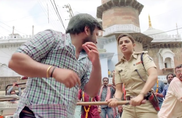 Priyanka impresses as a tough cop. (YouTube) Priyanka impresses as a tough cop. (YouTube)