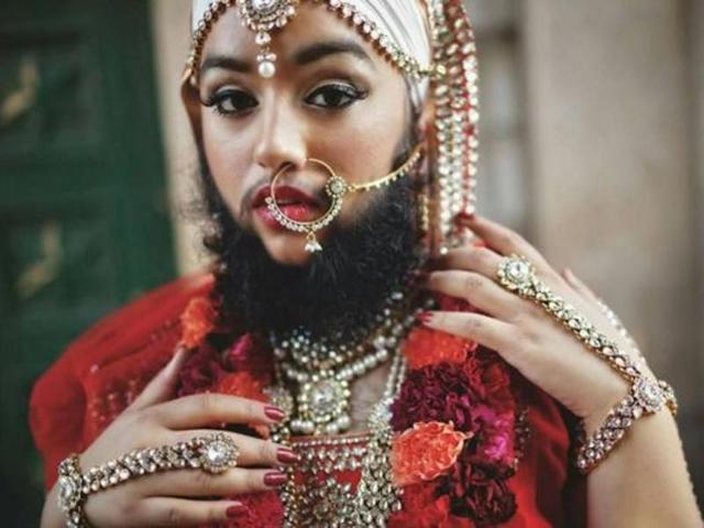 When she was 11, Kaur was diagnosed with polycystic ovary syndrome, a hormonal condition that makes you have excessive facial hair, so much so that she had to get them removed twice a week. (Instagram) 